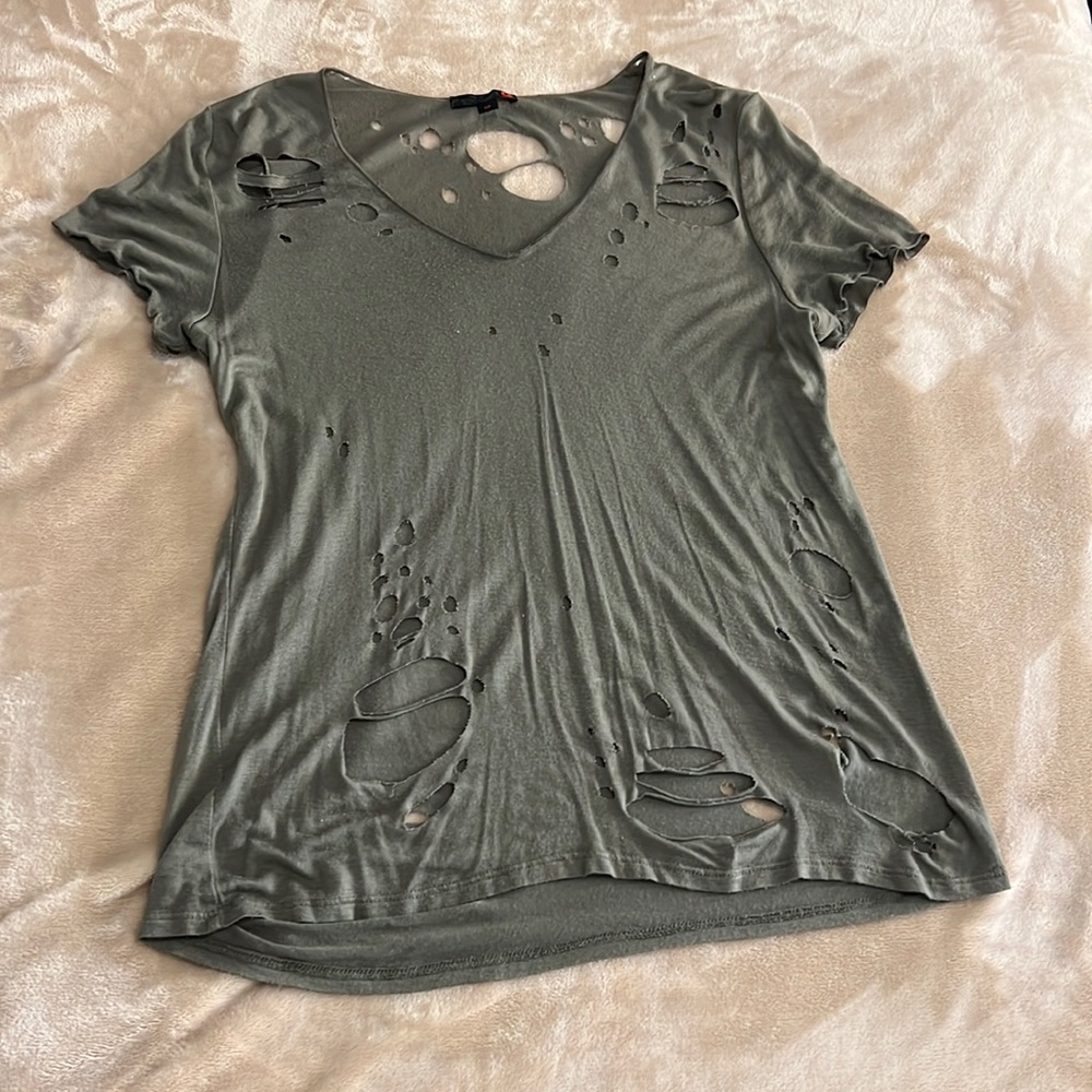 G by Guess Distressed Top
